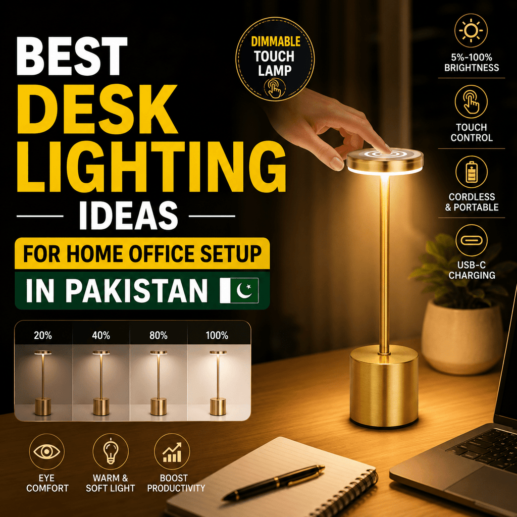 Best Desk Lighting Ideas for Home Office Setup in Pakistan