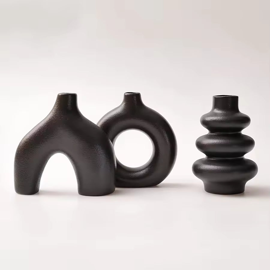 Bohemian Ceramic Vase Set – Aesthetic Home Decor Pakistan | Living Room & Table Decoration