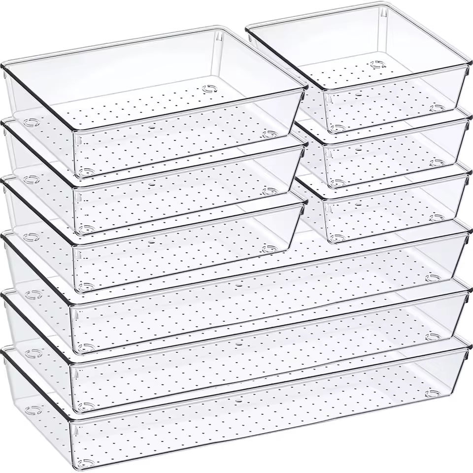 36PCS Drawer Organizer Set – Clear Makeup Storage Pakistan | Bathroom & Dressing Table Organizer