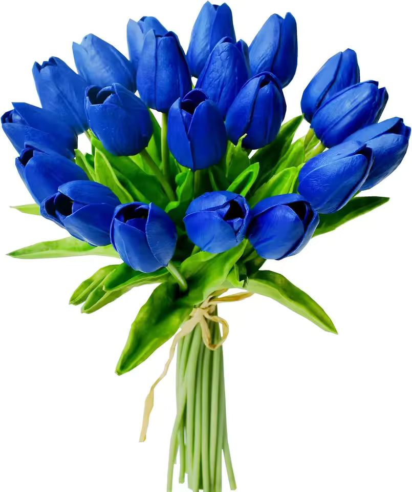 10Pcs Artificial Tulip Flowers – Real Touch Artificial Tulips for Vase, Wedding Decor, DIY Bouquet & Home Decoration
