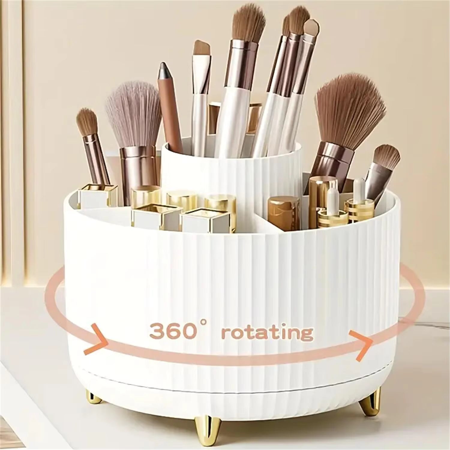 rotating cosmetic storage organizer