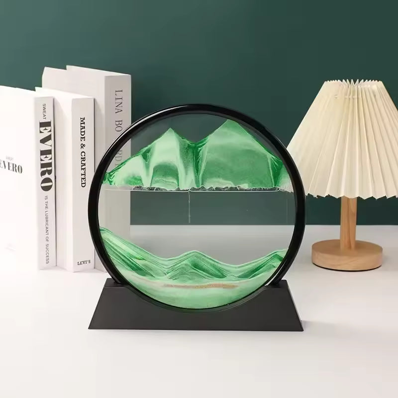 Luxury moving sand art home decor