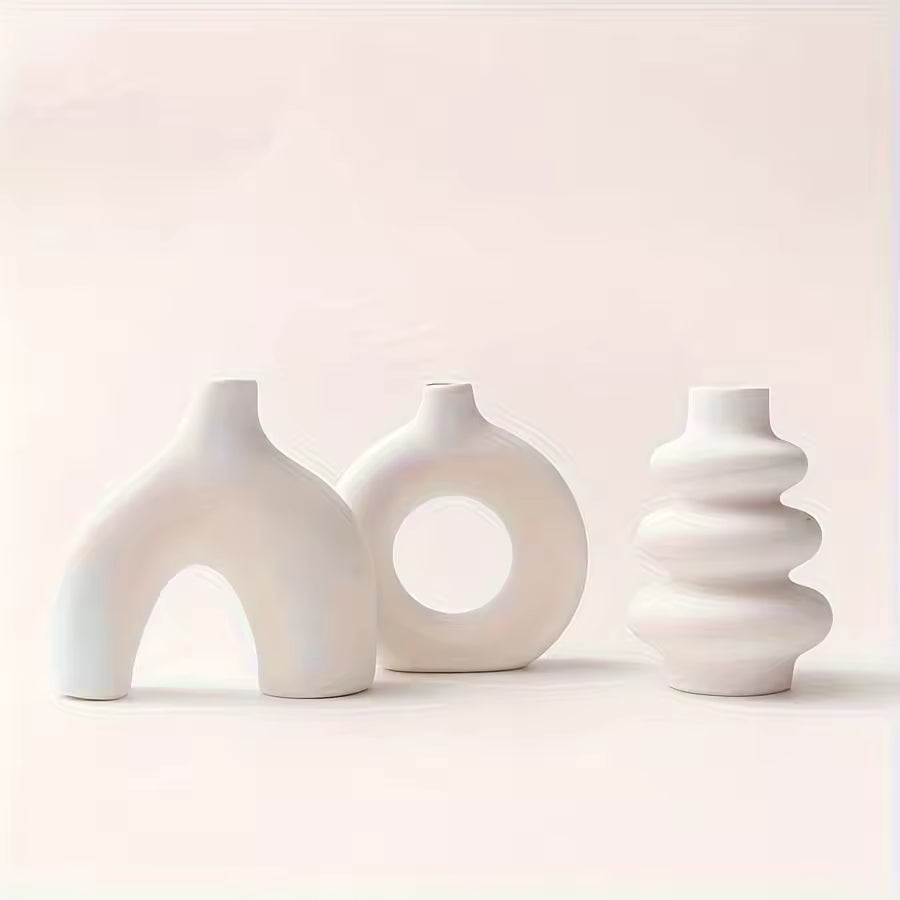 Bohemian Ceramic Vase Set – Aesthetic Home Decor Pakistan | Living Room & Table Decoration