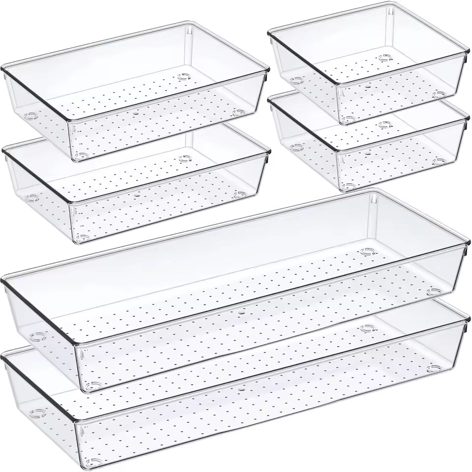 36PCS Drawer Organizer Set – Clear Makeup Storage Pakistan | Bathroom & Dressing Table Organizer