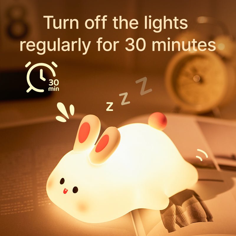 Cute Rabbit Night Light – Soft Silicone Touch Lamp for Kids | Home Decor Items In Pakistan - Home Decor by Maryum