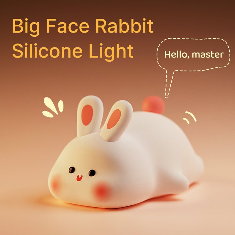 Cute Rabbit Night Light – Soft Silicone Touch Lamp for Kids | Home Decor Items In Pakistan - Home Decor by Maryum