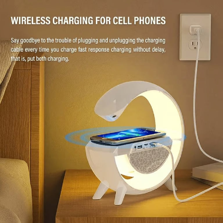 Smart bedside lamp with Bluetooth speaker